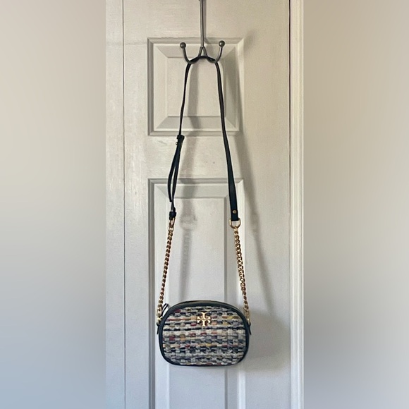 NWOT- Tory Burch Kira Small Tweed Camera Bag Crossbody in Multicolor - Picture 4 of 11